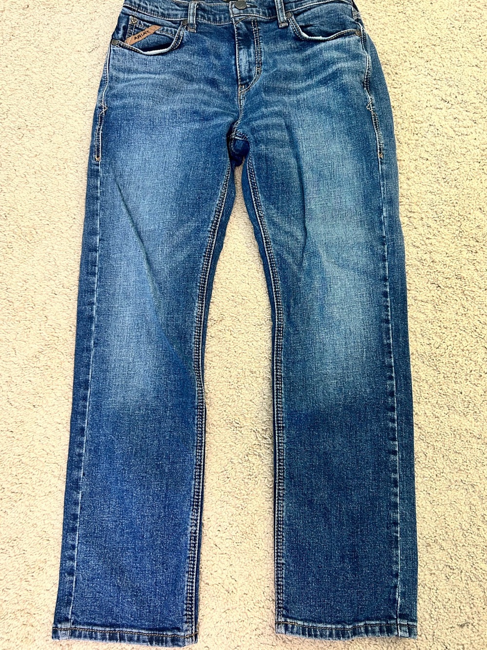 Ariat Men's Straight Fit Blue Denim Jeans